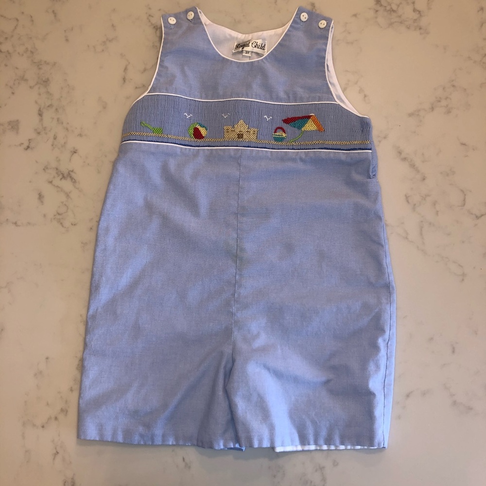 Royal Child, beach smocked shortall